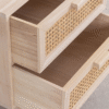 WoodBee Craft "The Rattan Aura" Premium Rattan Cane Bedside Table