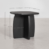 6 WoodBee Craft "The Onyx Eclipse" Premium Black Minimalist Bedside Table