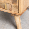 6 WoodBee Craft "The Checker Block" Premium Mosaic Wood Bedside Table