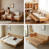 WoodBee Craft "The Nordik Transform" Premium Pull Out Sofa Bed