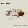 WoodBee Craft "The Horizon Waffle" Premium Solid Wood Trundle Couch