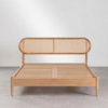 6 WoodBee Craft "The Aurelia Loop" Premium Rattan Cane Platform Bed