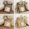 6 WoodBee Craft "The Zephyr Cane" Premium Fluted Glass Side Table