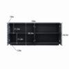 WoodBee Craft "The Vortex Ripple" Premium Black Carved Wood Sideboard