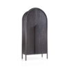 WoodBee Craft "The Nocturne Arch" Premium Black Arched Armoire Cabinet