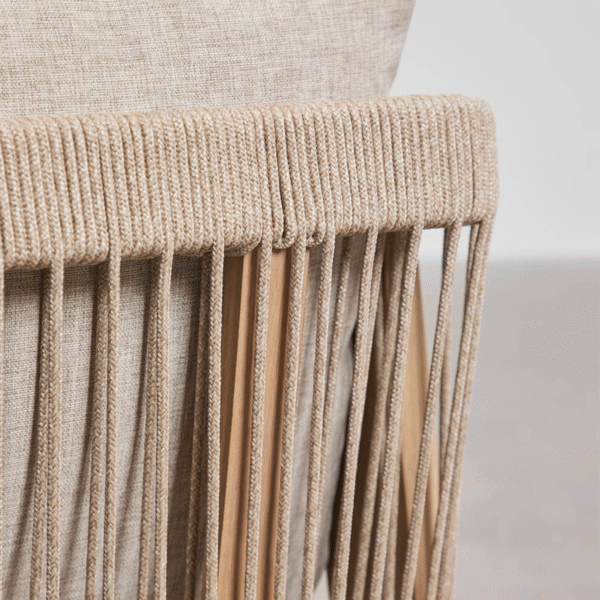 7 WoodBee Craft "The Cordage" Premium Modern Minimalist Woven Rope Sofa