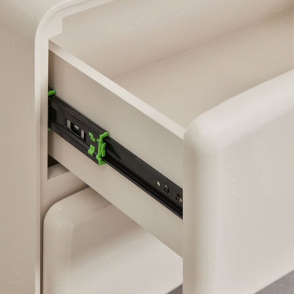 WoodBee Craft "The Lumina Capsule" Premium Capsule Minimalist Bedside Table