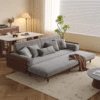 7 WoodBee Craft "The Verve Moss" Premium Modern Wood Sleeper Sofa