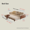 WoodBee Craft "The Horizon Waffle" Premium Solid Wood Trundle Couch