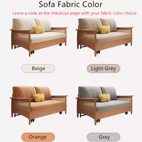 7 WoodBee Craft "The Kyoto Fold" Premium Fold Out Wood Sleeper Sofa
