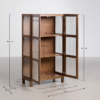 7 WoodBee Craft "The Meridian Reed" Premium Fluted Glass Display Cabinet