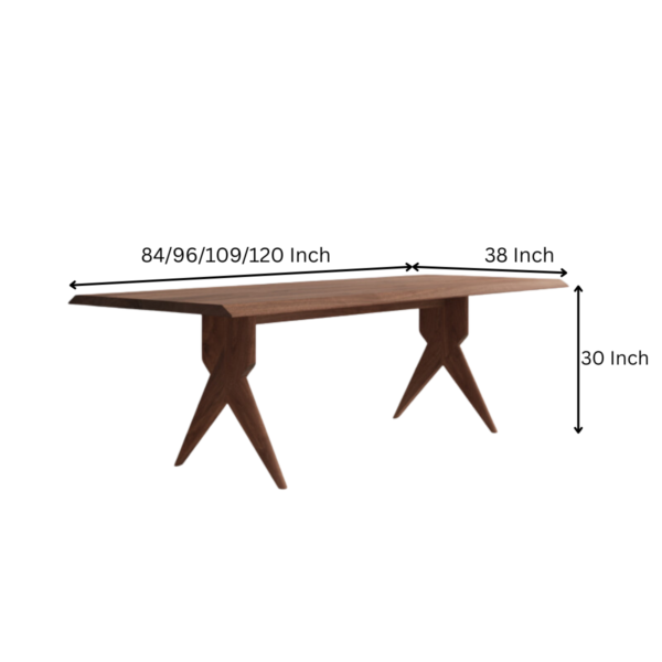 7 WoodBee Craft "The Apex Chevron" Premium Sculptural Wooden Dining Table