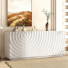 WoodBee Craft "The Vortex Ripple" Premium Black Carved Wood Sideboard