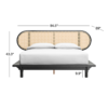 7 WoodBee Craft "The Eclipse Zen" Premium Oval Cane Black Platform Bed