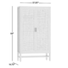 WoodBee Craft "The Solis Arched-Line" Premium Rattan Tall Storage Cabinet