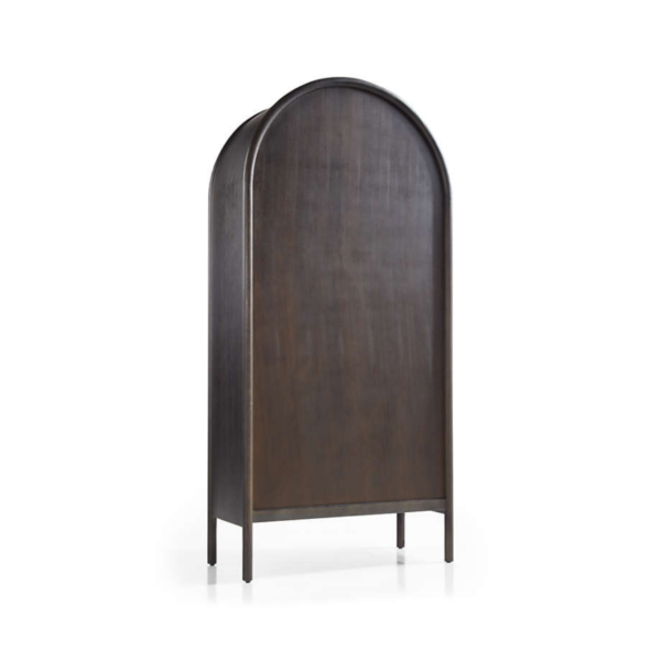 WoodBee Craft "The Nocturne Arch" Premium Black Arched Armoire Cabinet