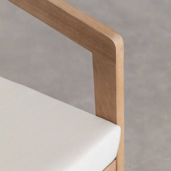 WoodBee Craft "The Solace Single" Premium Contemporary Minimalist Wood Armchair