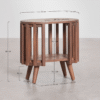 7 WoodBee Craft "The Circa Spindle" Premium Round Slatted Bedside Table