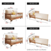 8 WoodBee Craft "The Kyoto Fold" Premium Fold Out Wood Sleeper Sofa