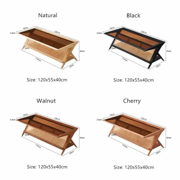 8 WoodBee Craft "The Horizon Loom" Premium Rattan Cane Coffee Table