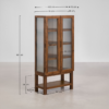 8 WoodBee Craft "The Amber Mist" Premium Frosted Glass Display Cabinet