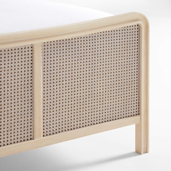 8 WoodBee Craft "The Aurelia Zen" Premium Natural Cane Wooden Bed Frame