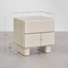 WoodBee Craft "The Lumina Capsule" Premium Capsule Minimalist Bedside Table