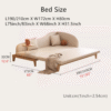 9 WoodBee Craft "The Silhouette Arc" Premium Chaise Lounge Sleeper Sofa