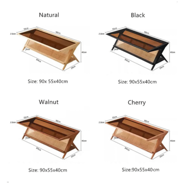 9 WoodBee Craft "The Horizon Loom" Premium Rattan Cane Coffee Table