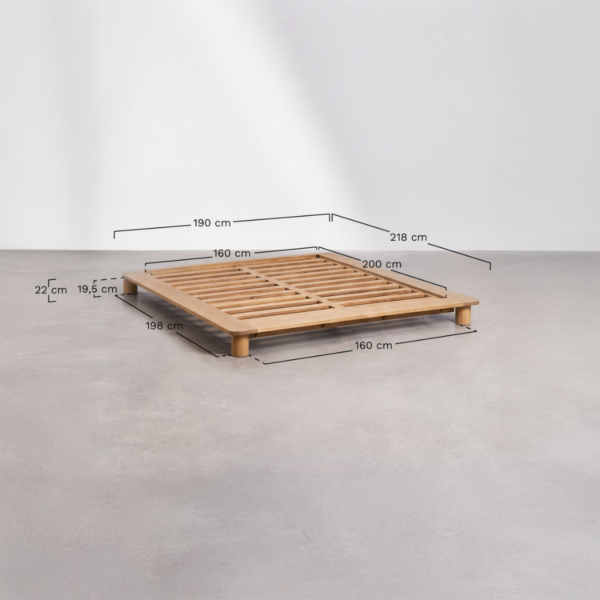 WBC-BED-005 (1) WoodBee Craft "The Kanso Zen" Premium Low Profile Wooden Platform Bed