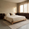 WBC-BED-005 WoodBee Craft "The Kanso Zen" Premium Low Profile Wooden Platform Bed