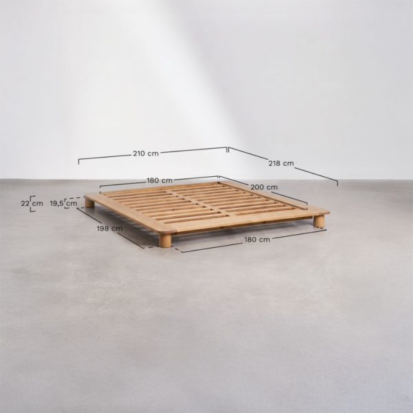 WBC-BED-005 WoodBee Craft "The Kanso Zen" Premium Low Profile Wooden Platform Bed