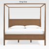 WBC-BED-011 (2) WoodBee Craft "The Meridian Spire" Premium Black Solid Wood Canopy Bed