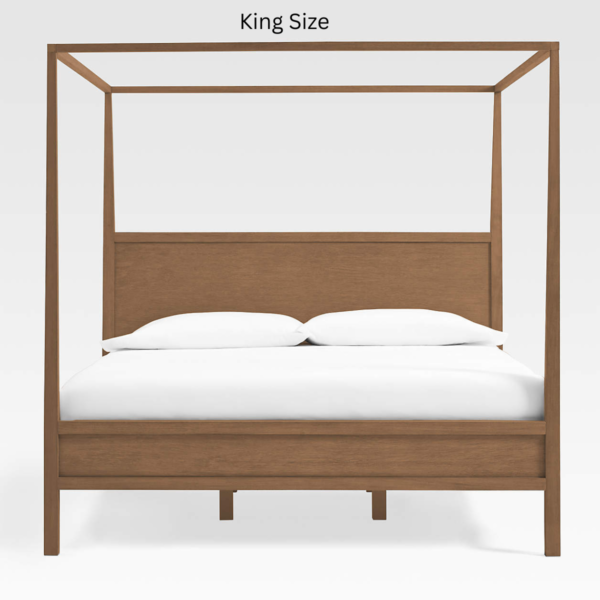 WBC-BED-011 (2) WoodBee Craft "The Meridian Spire" Premium Black Solid Wood Canopy Bed