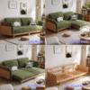 WBC-SCB-003 (1) WoodBee Craft "The Verdant Flex" Premium Convertible Wood Sleeper Sofa