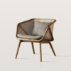 1 WoodBee Craft "The Solstice Barrel" Handcrafted Rattan Barrel Accent Chair