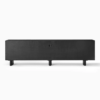 10 WoodBee Craft "The Eclipse Arch" Handcrafted Carved Black Wood TV Console Credenza
