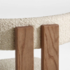 WoodBee Craft "The Nordic Horizon" Handcrafted Upholstered Bouclé Wood Dining Chairs (Set of 2)