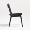 2 WoodBee Craft "The Onyx Ladder" Handcrafted Black Wooden Ladder Back Dining Chairs (Set of 2)