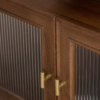 2 WoodBee Craft "The Luminary Flute" Handcrafted Fluted Glass Solid Wood TV Unit