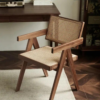 2 WoodBee Craft "The Capitol V" Handcrafted V Leg Cane Desk Armchair