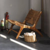 2 WoodBee Craft "The Solstice Wave" Handcrafted Woven Rope Low Lounge Chair
