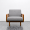 WoodBee Craft "The Nordic Solo" Premium Single Seater Cane Armchair Sofa