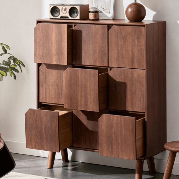 WoodBee Craft "The Matrix 9" Handcrafted 9 Cube Modular Wood Storage Dresser