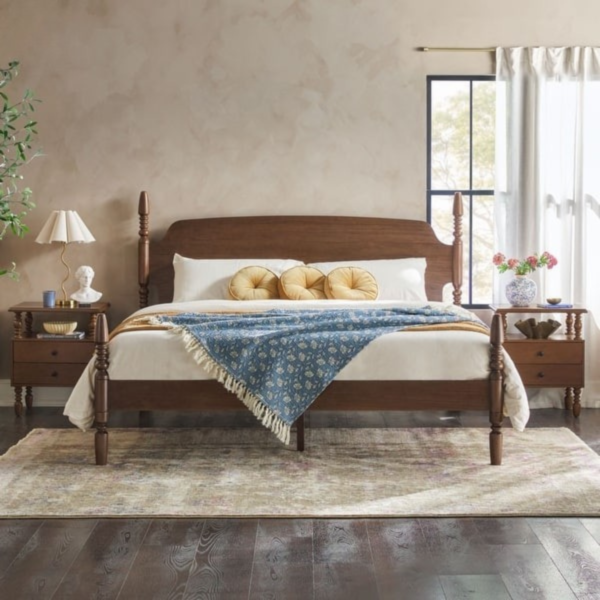 2 WoodBee Craft "The Heritage Turn" Solid Wood Turned Spindle Bed Frame