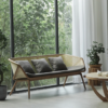 2 WoodBee Craft "The Solstice Trio" Handcrafted 3 Seater Rattan Barrel Mesh Sofa