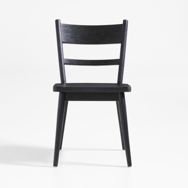 3 WoodBee Craft "The Onyx Ladder" Handcrafted Black Wooden Ladder Back Dining Chairs (Set of 2)