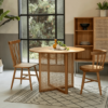 3 WoodBee Craft "The Solstice Round" Handcrafted Cane Mesh Base Dining Table