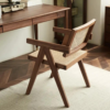 3 WoodBee Craft "The Capitol V" Handcrafted V Leg Cane Desk Armchair
