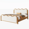 3 WoodBee Craft "The Cloud Scallop" Premium Scalloped Bouclé Wood Bed Frame